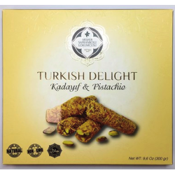 Turkish 'Finger' Delights with Pistachio's Covered in Shredded Baked Pastry