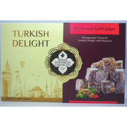 400g Pomegranate Flavour Turkish Delight with Pistachio's